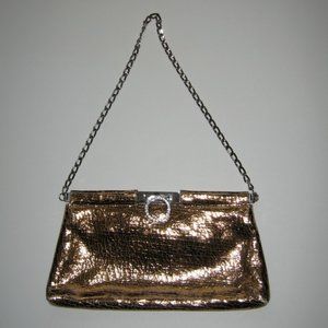 HYPE Gold Leather Handbag Evening bag Crossbody